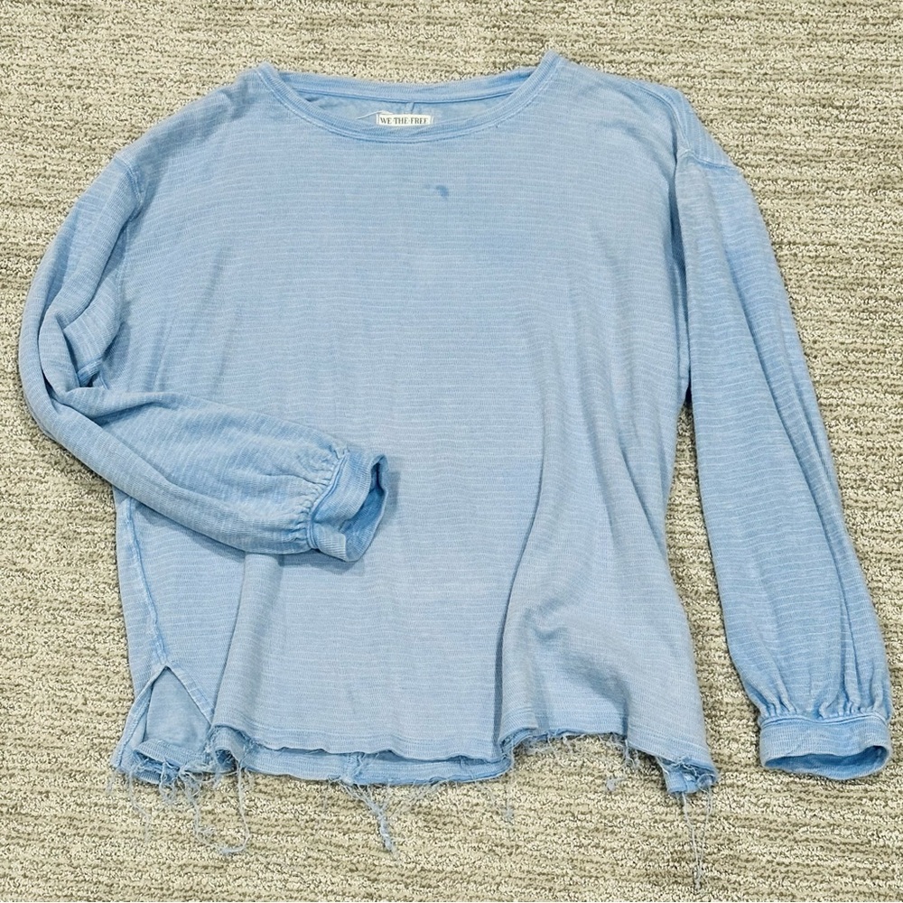 We The Free Light Blue Sweater